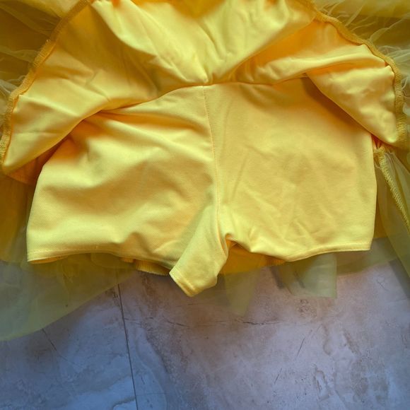 Kellé Ruffled Dress with Tutu Size Medium in Yellow - Picture 4 of 7